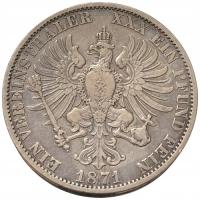 49350. Prusy - 1 vereinsthaler - 1871r. - A - Ag (18,38g/33mm)