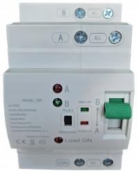 Automatyczny Mini Przełącznik Zasilania ATS 2P Fotowoltaika Sieć 1-FAZ 63A