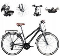 Треккинг женский велосипед колеса 28 алюминиевый 21 шестерня туристическое освещение