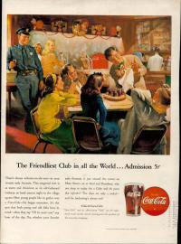 g04328 Coca-Cola. The Friendlist Club in all the World Reklama z 1946 roku