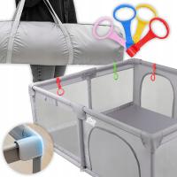 KOJEC DLA DZIECKA NIEMOWLĄT 150x180 BEZPIECZNY SUCHY BASEN UCHWYTY + TORBA