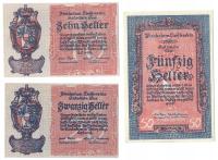 Liechtenstain - 10,20,50 Heller - 1920 - P1,2,3