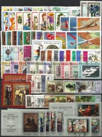 1968, pełny rocznik 78 znaczków z/p - kasowany