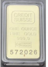 Sztabka Złota 1 Uncja Credit Suisse 999,9