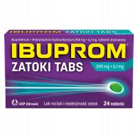 Ibuprom Zatoki tabs ból zatok gorączka 24 tabletki drażowane