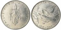 100 lirów (1973) Watykan Papież Paweł VI - Gołąb, Gałązka oliwna