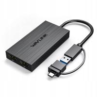 Adapter USB 3.1/USB C na podwójny HDMI podwójny koncentrator monitora 4K przy 60 Hz do laptopa