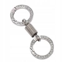 2 szt. Retro wiosenny podwójny brelok do kluczy z kółkiem odpinane 06