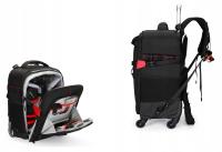 PROFESJONALNA WALIZKA REPORTERSKA PODRÓŻNA HYBRYDOWY PLECAK FOTOGRAFICZNY