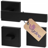 Черная дверная ручка ERGO с усилителем набор для ванной комнаты туалет розетки бесплатно!