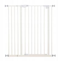 Bramka Ochronna Barierka Dla Psa Kota Wysoka Metalowa Biała 74-97,5cm