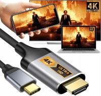 Kabel USB-C HDMI przejściówka adapter hub USB typ C do HDMI MHL 4K 60Hz 2m