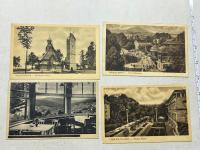 (925) Zestaw 4 szt - uzdrowiska lata 40 te