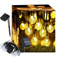 LAMPKI SOLARNE OGRODOWE GIRLANDA OZDOBA TARAS ZEWNĘTRZNE 9.5M 50LED