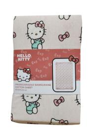 CARBOTEX PRZEŚCIERADŁO JERSEY BAWEŁNIANE 90X200 CM HELLO KITTY