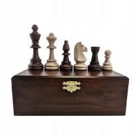 Деревянные шахматные фигуры № 6 (Король 10см) сундук