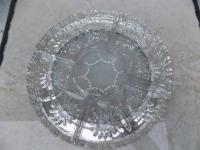 DUŻA PATERA POSREBRZANA Z WKLADAMI SZKLANYMI 34 CM