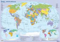 Mapa w tubie: Świat - Polityczna - Na Ścianę