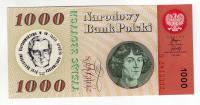 1000 złotych 1965 S banknot z nadrukiem