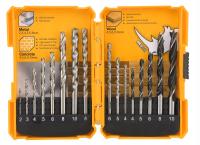 Набор сверл для стали, дерева и бетона 2-10 мм / 17 шт. / серия PROFI