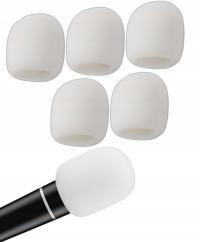 GĄBKA MIKROFONOWA OCHRONNA OSŁONKA NA MIKROFON 70X60MM BIAŁA 5 SZTUK