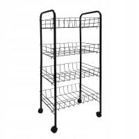 КОРЗИНА КНИЖНАЯ ПОЛКА ШКАФ СТЕЛЛАЖ 4 ПОЛКИ ОРГАНАЙЗЕР НА КОЛЕСИКАХ ОБЛЕГЧАЕТ ЖИЗНЬ