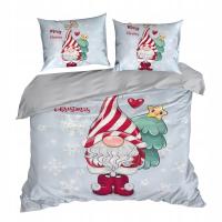 Komplet pościeli 160X200 szara z nadrukiem skrzata Eurofirany dla dzieci