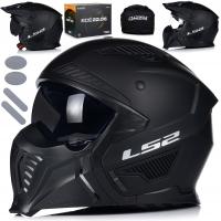 Мотоциклетный шлем 4в1 LS2 OF606 матовый съемный челюсть козырек 2X лобовое стекло