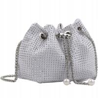 Torebki damskie wizytowe listonoszki kopertówki torebka eleganckie srebrne