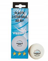 PIŁKI DO TENISA STOŁOWEGO PIŁECZKI DO PING PONGA TURNIEJOWE 3 sztuki YASAKA