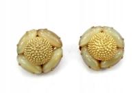 S9 Vintage Stare unikatowe klipsy ze szklanym oczkiem