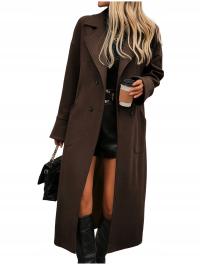 ЭЛЕГАНТНОЕ ЖЕНСКОЕ ПАЛЬТО НА ОСЕНЬ И ЗИМУ, ТЕПЛОЕ ДВУБОРТНОЕ ПАЛЬТО НА ПУГОВИЦАХ