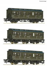 Roco 74020 набор из 3 пассажирских вагонов вешенки 2 класс H0 1/87