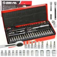 KLUCZE NASADOWE bity 42el grzechotka nasadki 4-14