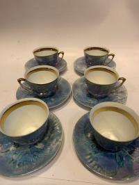 FILIŻANKI DO HERBATY z podstawkami 12 el. WAŁBRZYCH CIEKAWA MALATURA