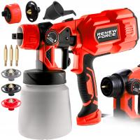 Пистолет для покраски стен электрический малярный Чиллер 3 сопла 70DIN 550 Вт