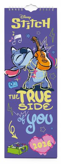 Kalendarz 2026 rok Stitch Planer ścienny dla dzieci 14,5x42 cm Prezent