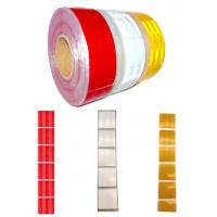 Taśma odblaskowa samoprzylepna segmentowa uniwersalna czerwona 1m