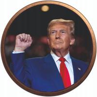 MIEDZIANY MEDAL Donald Trump MIEDZ 1 UNCJA PRÓBA 999 kolor