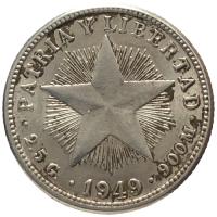 35735. Kuba, 10 centavo, 1949r. - Ag.