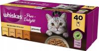 WHISKAS POTRAWKA куриные ароматизаторы в желе 40x85g