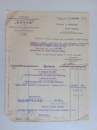 WARSZAWA ZAKŁADY MOTOR ŁOSICE RACHUNEK 1930 R 0928 D1