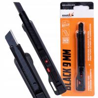 NÓŻ ŁAMANY Z BLOKADĄ WYSUWANY BLACK MOTIVE DO TAPET CZARNY 9MM nie Solid