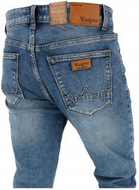 SPODNIE MĘSKIE PROSTA NOGAWKA PRZETARTE JEANSY L32 W42