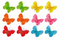 Бабочки блеск украшения 3D с зажимом украшения 12шт.