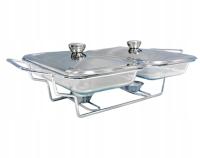 Podgrzewacz do potraw 2x1,5L stal nierdzewna pokrywki naczynie żaroodporne