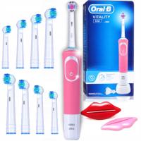 Szczoteczka Elektryczna do Zębów Braun Oral-B Vitality 100 3D Pink Końcówki