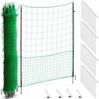 Siatka ogrodzenie ochronne hodowlane dla kur drobiu 1,25 x 50 m