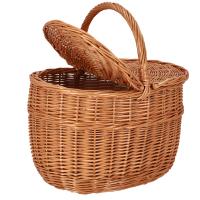 KOSZYK ZAMYKANY KOSZ NA GRZYBY OWOCE WARZYWA PIKNIK ZAKUPY WIKLINA 41X29 CM