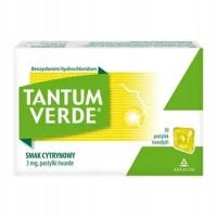 Tantum Verde 3 mg, smak cytrynowy, 30 pastylek twardych